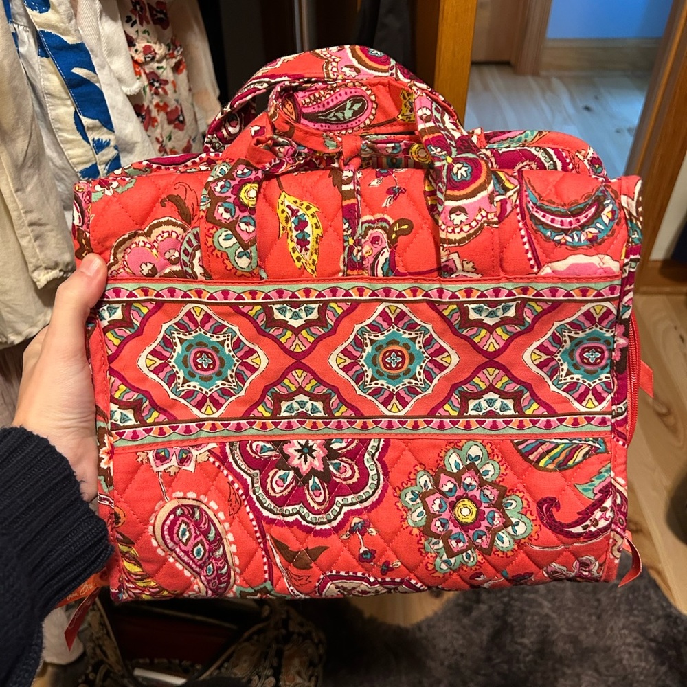 Vera Bradley Hanging Organizer Cosmetic Case in the "Call Me Coral"